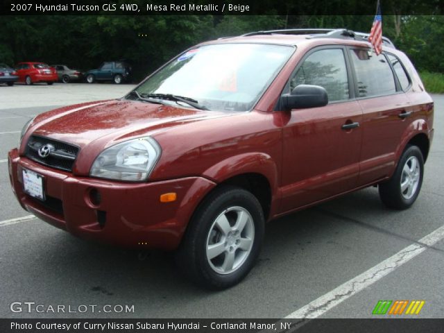 2007 Hyundai Tucson GLS 4WD in Mesa Red Metallic