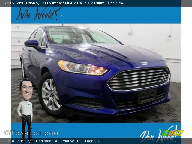 2016 Ford Fusion S in Deep Impact Blue Metallic