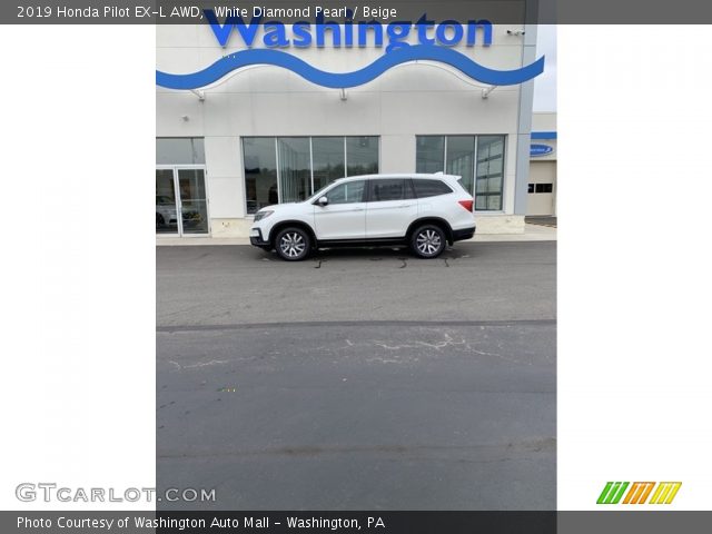 2019 Honda Pilot EX-L AWD in White Diamond Pearl