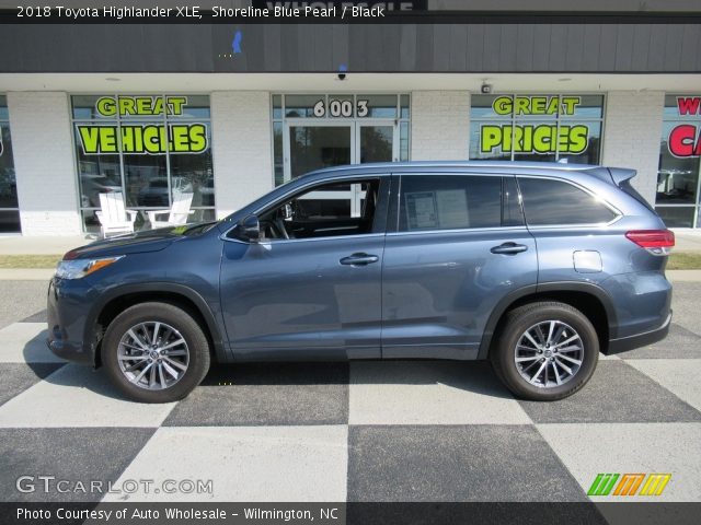2018 Toyota Highlander XLE in Shoreline Blue Pearl