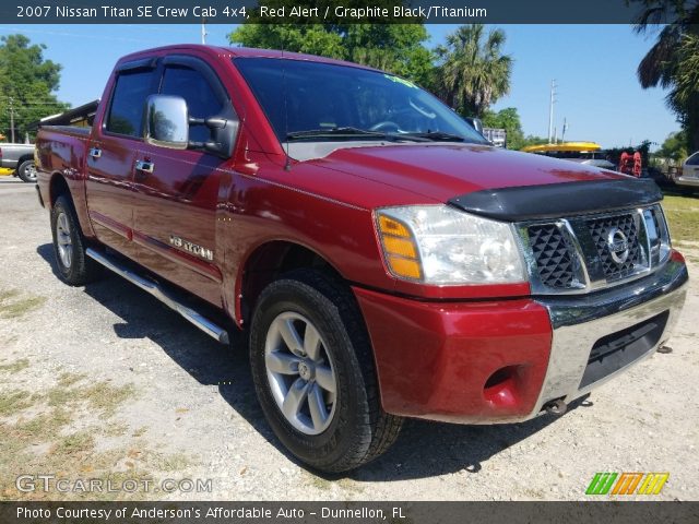 2007 Nissan Titan SE Crew Cab 4x4 in Red Alert