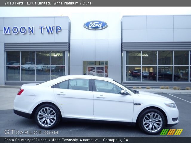 2018 Ford Taurus Limited in White Platinum