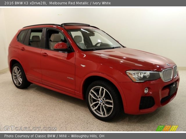 2016 BMW X3 xDrive28i in Melbourne Red Metallic