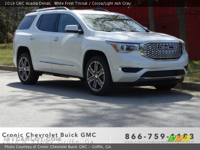 2019 GMC Acadia Denali in White Frost Tricoat