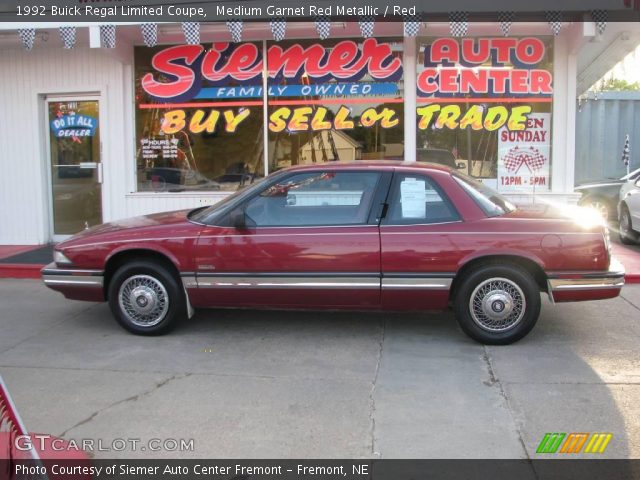 1992 Buick Regal Limited Coupe in Medium Garnet Red Metallic