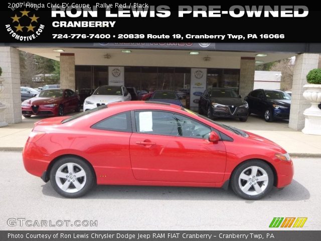 2007 Honda Civic EX Coupe in Rallye Red