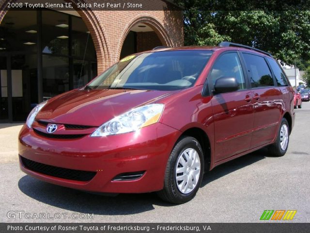 2008 Toyota Sienna LE in Salsa Red Pearl