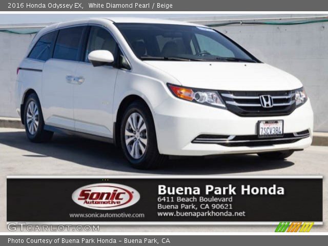 2016 Honda Odyssey EX in White Diamond Pearl