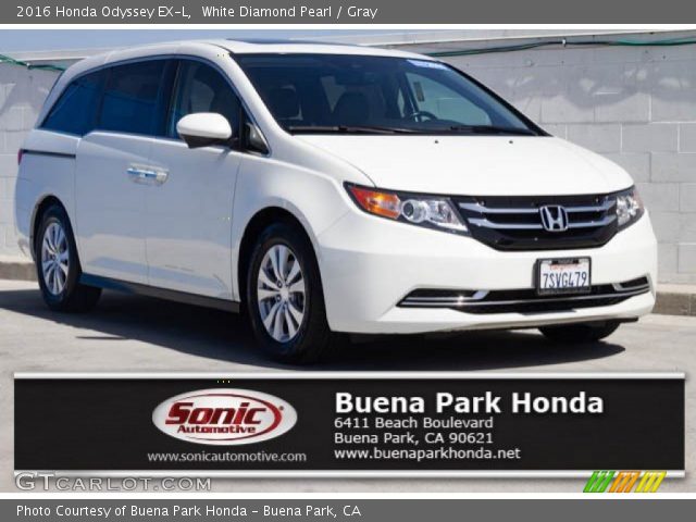 2016 Honda Odyssey EX-L in White Diamond Pearl