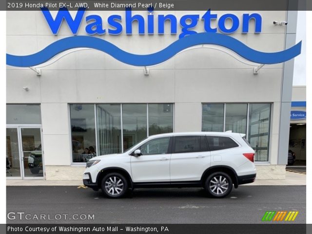 2019 Honda Pilot EX-L AWD in White Diamond Pearl