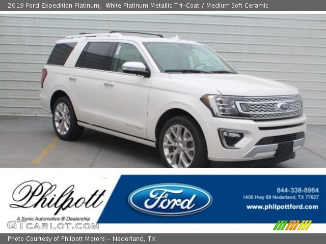 2019 Ford Expedition Platinum in White Platinum Metallic Tri-Coat