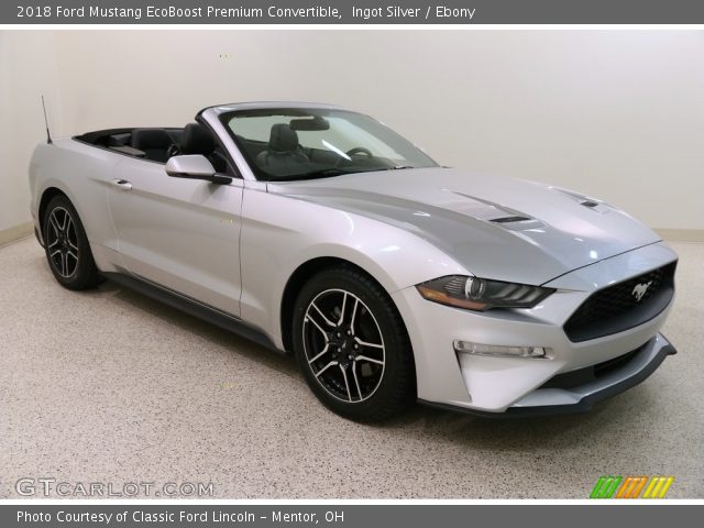 2018 Ford Mustang EcoBoost Premium Convertible in Ingot Silver