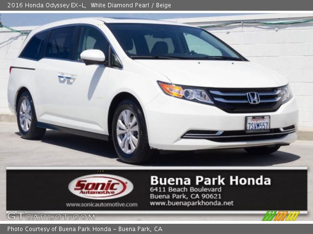 2016 Honda Odyssey EX-L in White Diamond Pearl