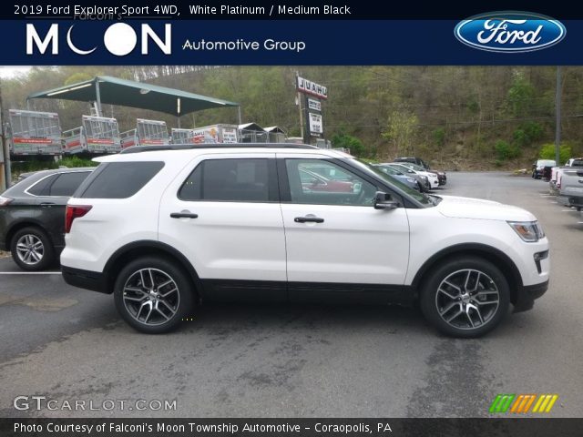 2019 Ford Explorer Sport 4WD in White Platinum