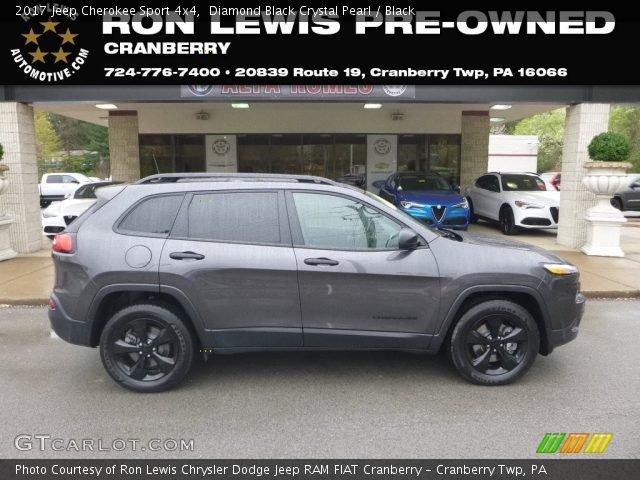 2017 Jeep Cherokee Sport 4x4 in Diamond Black Crystal Pearl