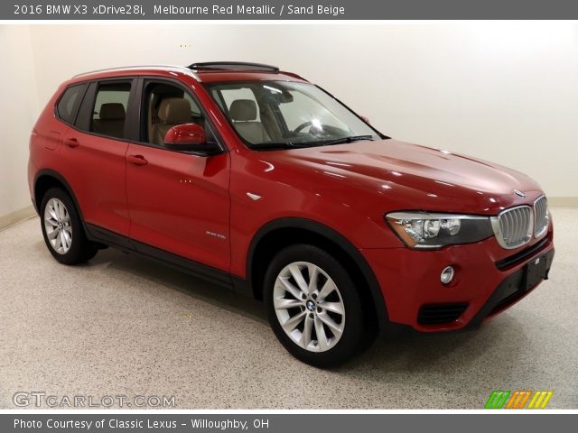 2016 BMW X3 xDrive28i in Melbourne Red Metallic