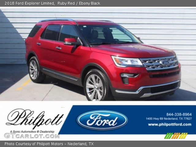 2018 Ford Explorer Limited in Ruby Red