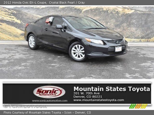 2012 Honda Civic EX-L Coupe in Crystal Black Pearl