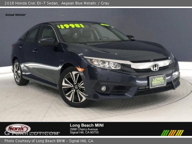 2018 Honda Civic EX-T Sedan in Aegean Blue Metallic