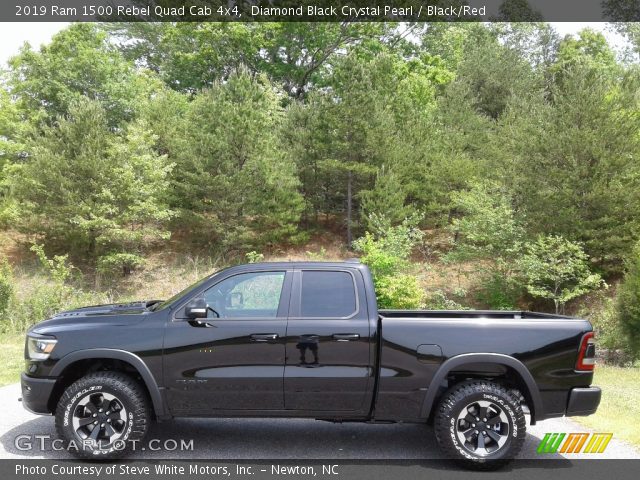 2019 Ram 1500 Rebel Quad Cab 4x4 in Diamond Black Crystal Pearl