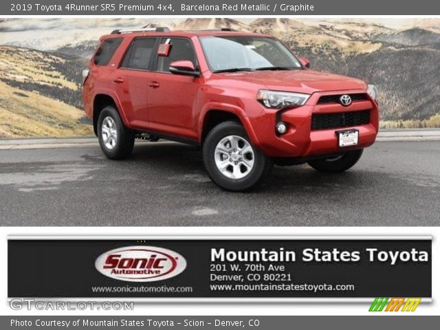 Barcelona Red Metallic 2019 Toyota 4runner Sr5 Premium 4x4