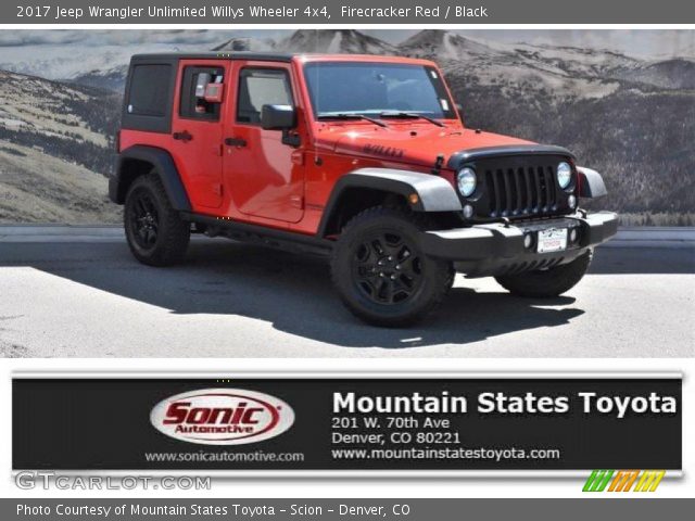 2017 Jeep Wrangler Unlimited Willys Wheeler 4x4 in Firecracker Red