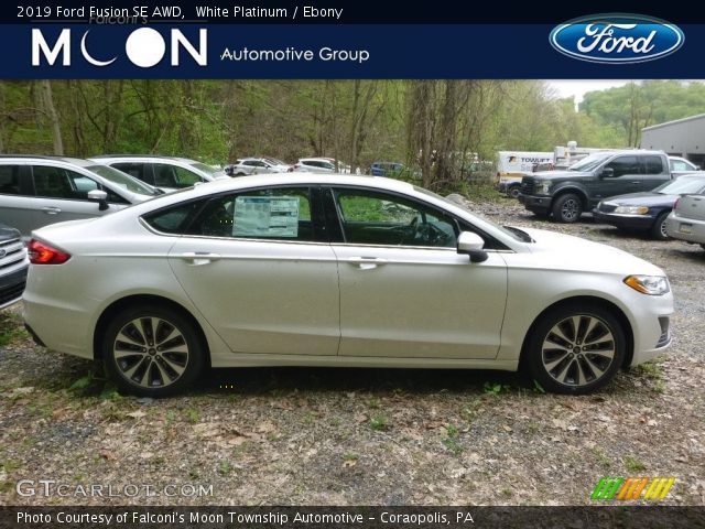 2019 Ford Fusion SE AWD in White Platinum