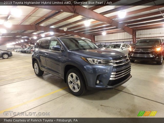 2019 Toyota Highlander Hybrid Limited AWD in Shoreline Blue Pearl