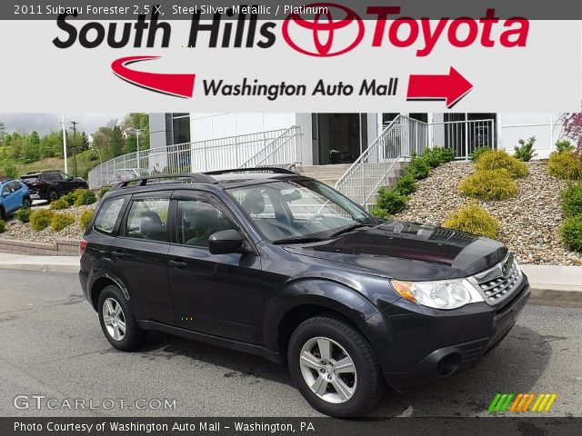 2011 Subaru Forester 2.5 X in Steel Silver Metallic
