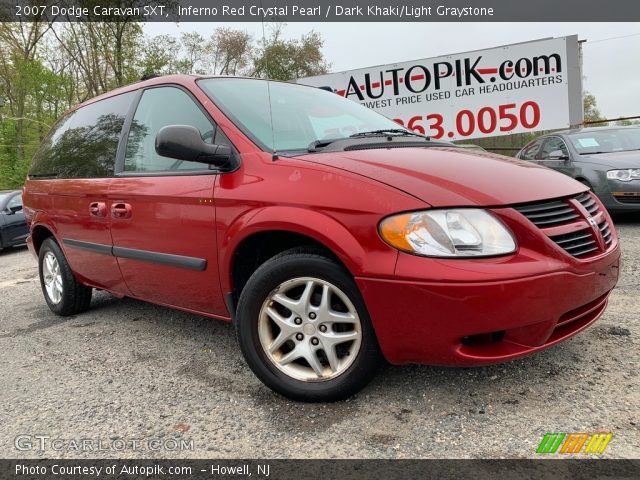 2007 Dodge Caravan SXT in Inferno Red Crystal Pearl