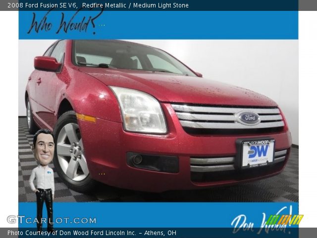 2008 Ford Fusion SE V6 in Redfire Metallic