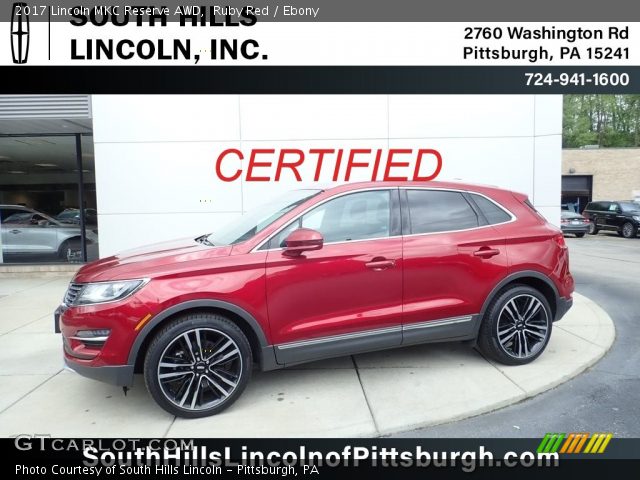 2017 Lincoln MKC Reserve AWD in Ruby Red