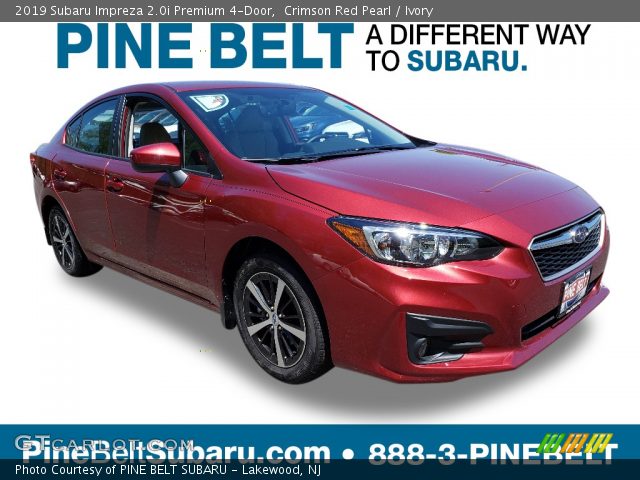 2019 Subaru Impreza 2.0i Premium 4-Door in Crimson Red Pearl