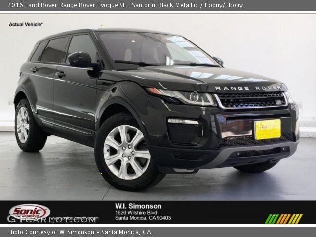 2016 Land Rover Range Rover Evoque SE in Santorini Black Metalllic