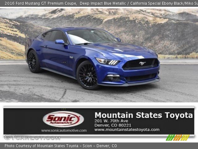 2016 Ford Mustang GT Premium Coupe in Deep Impact Blue Metallic