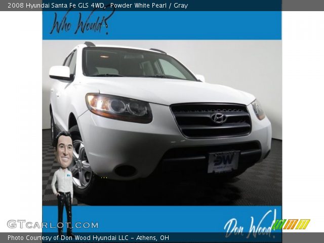 2008 Hyundai Santa Fe GLS 4WD in Powder White Pearl