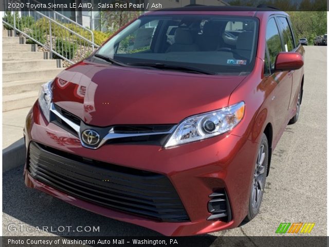 2020 Toyota Sienna LE AWD in Salsa Red Pearl