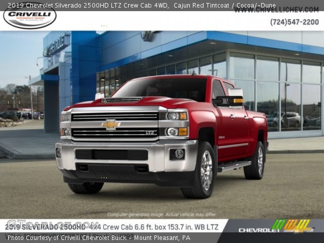 2019 Chevrolet Silverado 2500HD LTZ Crew Cab 4WD in Cajun Red Tintcoat