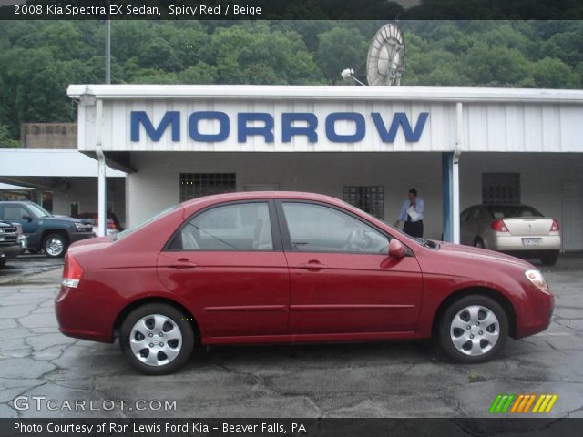 2008 Kia Spectra EX Sedan in Spicy Red