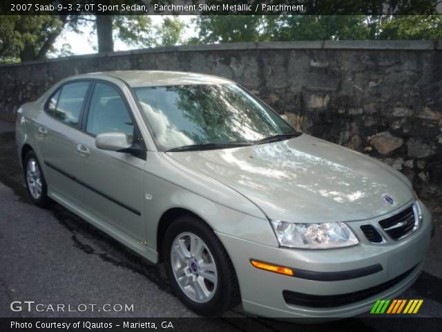 2007 Saab 9-3 2.0T Sport Sedan in Parchment Silver Metallic