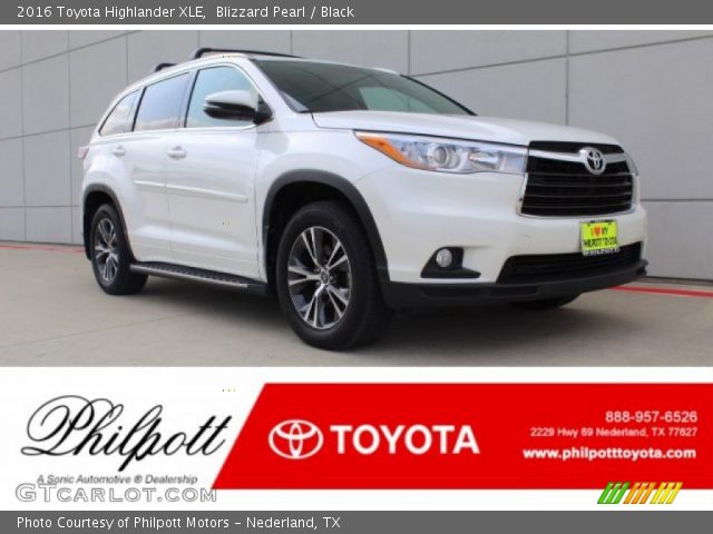 2016 Toyota Highlander XLE in Blizzard Pearl