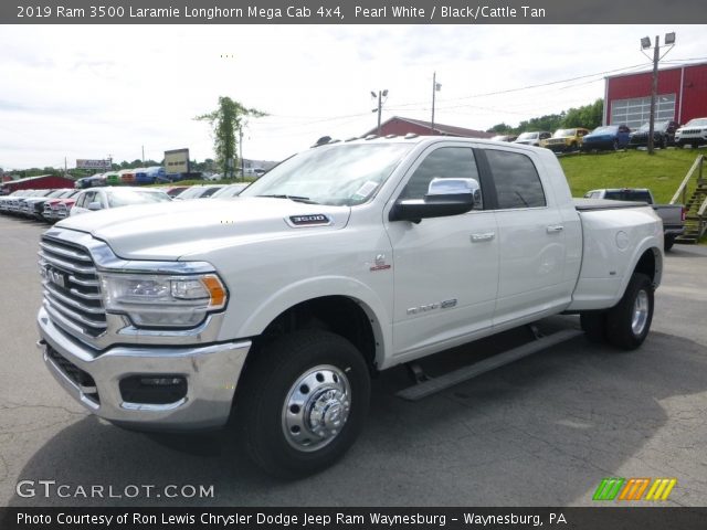 2019 Ram 3500 Laramie Longhorn Mega Cab 4x4 in Pearl White