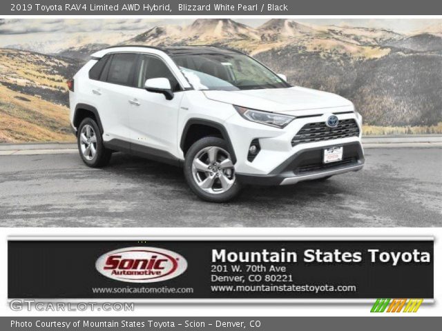 2019 Toyota RAV4 Limited AWD Hybrid in Blizzard White Pearl