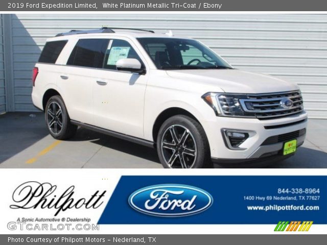 2019 Ford Expedition Limited in White Platinum Metallic Tri-Coat