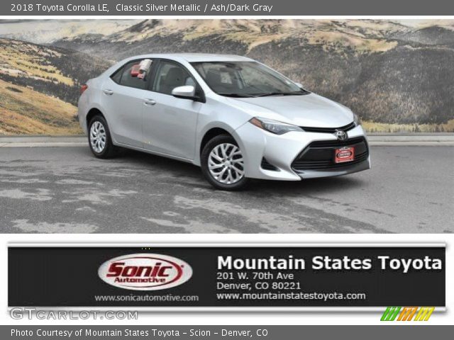 2018 Toyota Corolla LE in Classic Silver Metallic