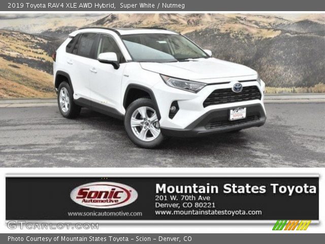 2019 Toyota RAV4 XLE AWD Hybrid in Super White