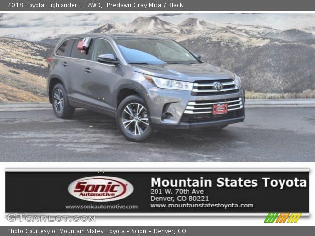 2018 Toyota Highlander LE AWD in Predawn Gray Mica