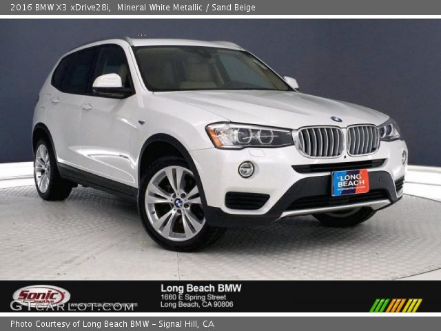 2016 BMW X3 xDrive28i in Mineral White Metallic