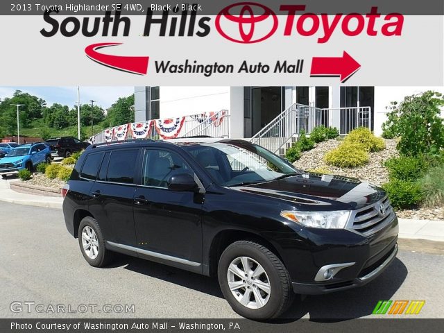 2013 Toyota Highlander SE 4WD in Black