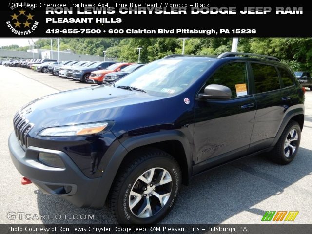 2014 Jeep Cherokee Trailhawk 4x4 in True Blue Pearl